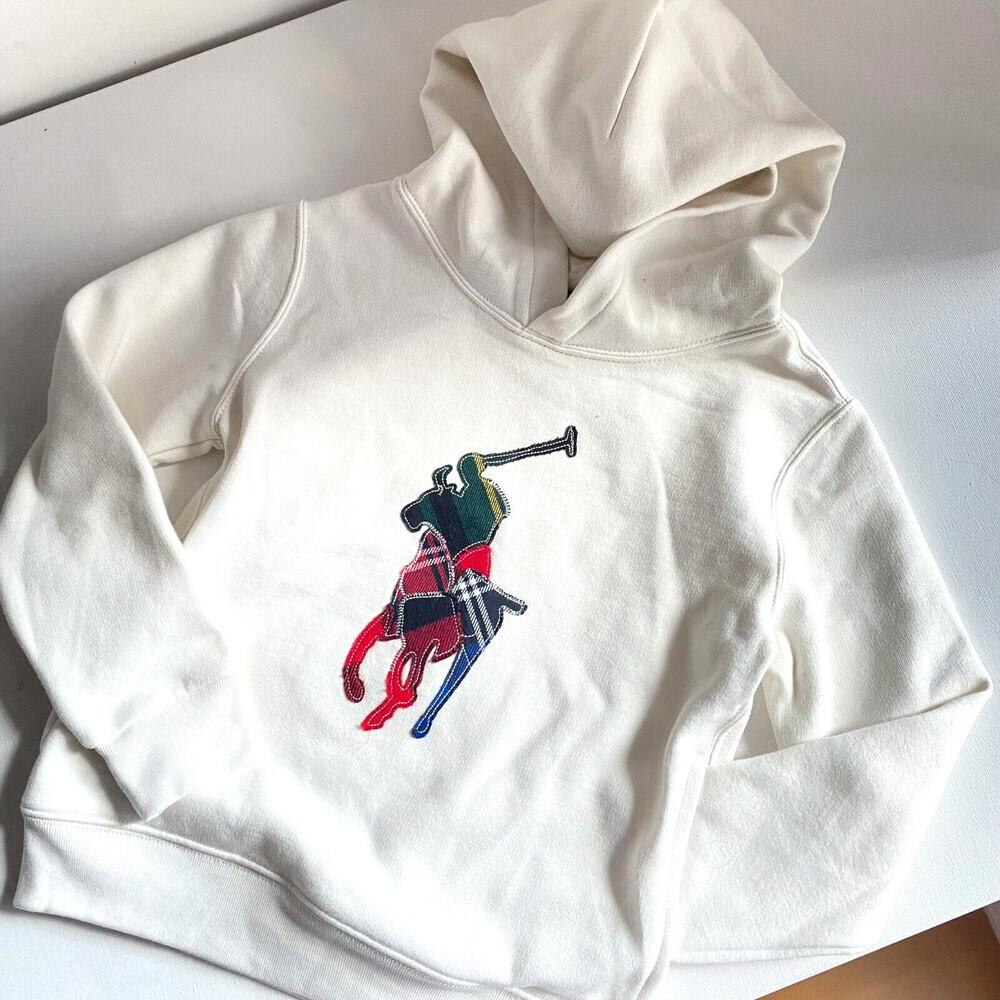 Polo Ralph Lauren WhiteBig Plaid Pony Boy's Hoodie 6
